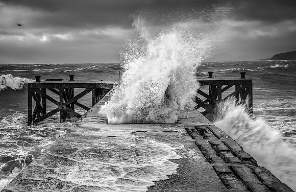 Portencross Pier Winter Storms, Ayrshire, Scotland