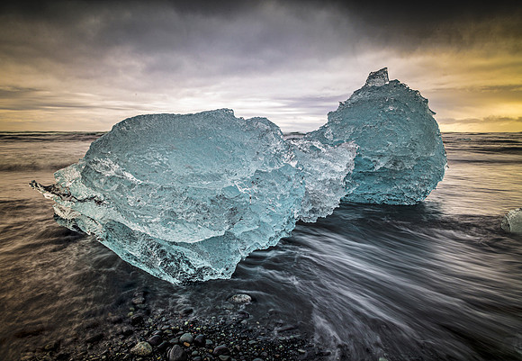 Crystal Beach Icebergs, Jokulsarlon, Iceland