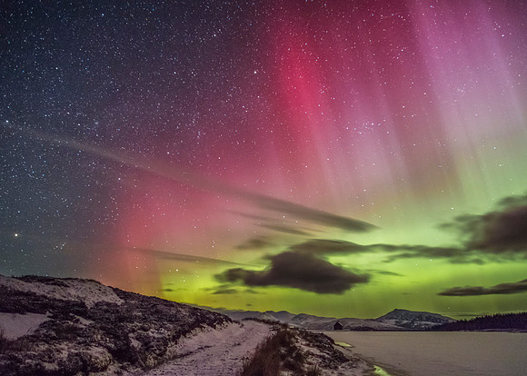 Aurora Borealis near Kenmore, Perthshire, Scotland
