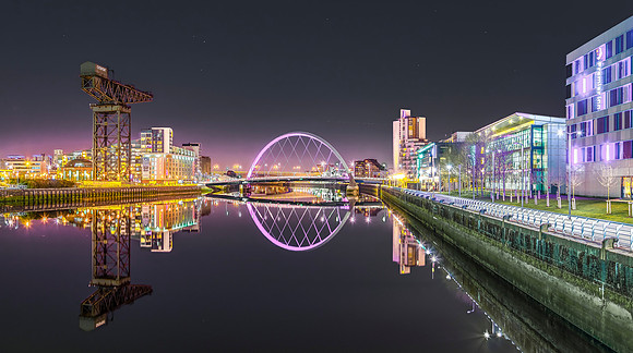 The Clyde Arc & The Finnieston Crane, Glasgow, Scotland