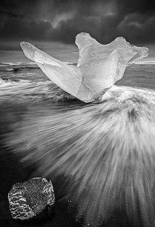 Crystal Beach Icebergs, Jokulsarlon, Iceland