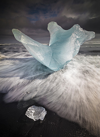 Crystal Beach Icebergs, Jokulsarlon, Iceland