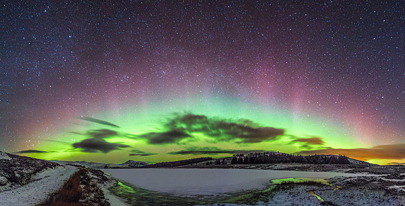 Aurora Borealis near Kenmore, Perthshire, Scotland